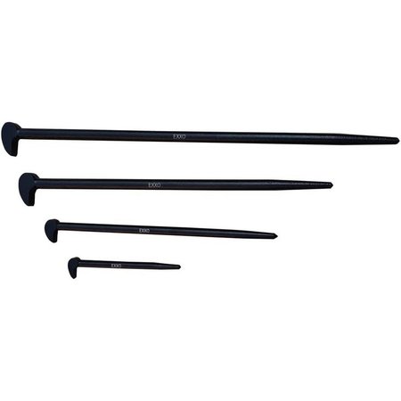 Exxo 4PC ROLLING HEAD PRY BAR SET 6, 12, 16, 20 7352